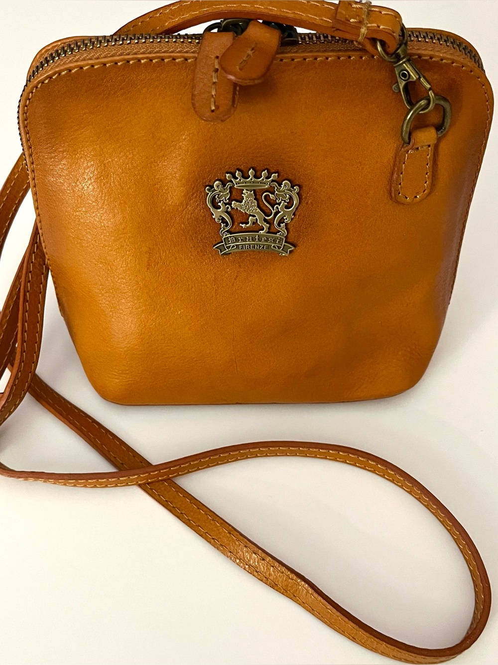 Pratesi Firenze Luxury Italian Leather Mini Crossbody Bag